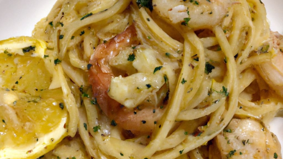 Lemon Butter Garlic Shrimp Pasta