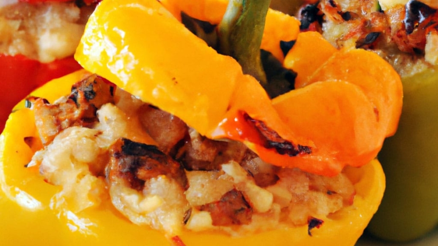 Roasted Stuffed Bell Peppers